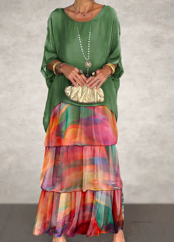 ELEGANTE ABITO MAXI FLUIDO